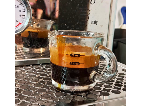 Bezzera making espresso