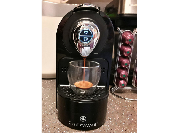 ChefWave Espresso Machine - Water Tank & Capsule Storage